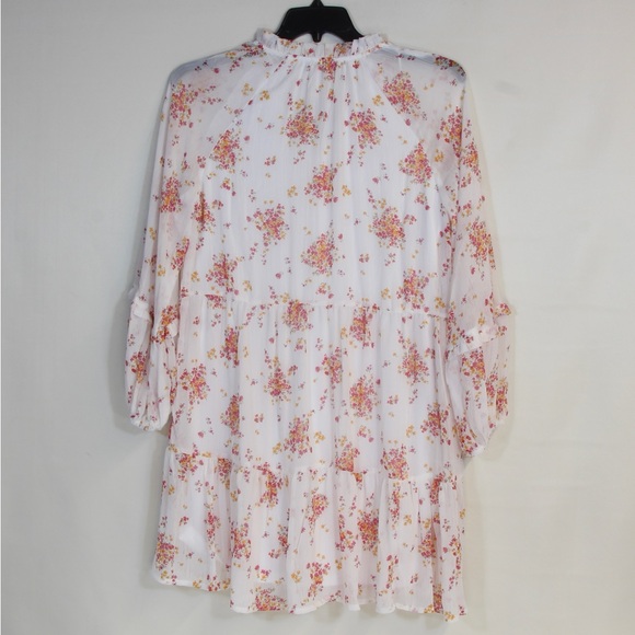 Vince Camuto Lightweight Ivory Pink Three Tier Mini Fashion Dress NWT - Picture 6 of 8